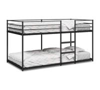 (80 x 200 cm) vidaXL Bunk Bed without Mattress Bed Frame Loft Bed Home Bedstead Black Steel