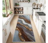 80 x 300 cm Runner Rugs for Hallway Non Slip Beige, Abstract Luxurious Marble Texture Hallway Runner Mat Extra Long Washable Entryway Rug Low Pile Non Shedding Carpet for Kitchen Doorway Laundry Room