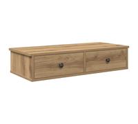 vidaXL Wall Shelf with Drawers Artisian Oak 80x31x17 cm Engineered Wood