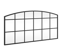 (80 x 40 cm) vidaXL Wall Mirror Hall Bedroom Makeup Mirror Hanging Mirror Black Arch Iron