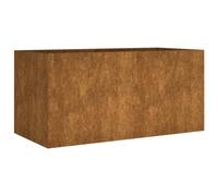 Planter Corten Steel 80x40x40 cm Rustic Raised Garden Bed Open Bottom Durable XL
