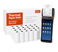 80 x 40mm Thermal Till Rolls 20 Pack for Just Eat Deliveroo Card Machines