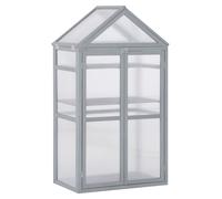 80 x 47 x 138cm Garden Cold Frame Polycarbonate Greenhouse with Adjustable Shelves