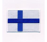 80 x 50 mm Finland Helsinki Flag Finland Flag Sew-On Badge/Iron-On Patch 0638 x