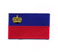 80 x 50 mm Fürstentum Liechtenstein Vaduz EU Flag Sew-On Badge/Iron-On Patch 1004 x