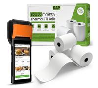 80 x 50 mm Thermal Till Rolls Pack of 100 Bulk Commercial Case POS Receipt Rolls for Just Eat Payment Receipt Rolls, Uber Eats Mobile Delivery POS Machines Thermal Till Rolls.
