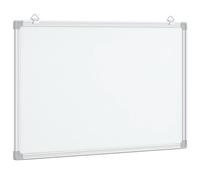 ** vidaXL Magnetic Whiteboard - 80x60 cm Lacquer-Coated Dry Erase Board for Home/Office - Aluminium Frame & Smooth Surface - Easy Install Hooks Included - Versatile for Schools/Conference Rooms