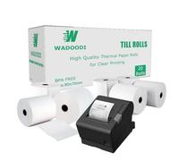 80 x 70mm x 12.7mm Thermal Paper Till Receipt Rolls for EPOS Printer, POS Terminal, Cash Register (100)