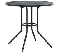 Patio Table Garden Outdoor Table Round Anthracite Powder-coated Steel vidaXL