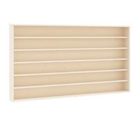 Wall-mounted Display Case Plywood 80x8.5x55cm 6 Shelves 2 Hooks Wall Shelf Decor