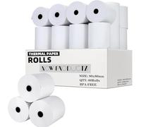 80 x 80 & 57 x 40 mm Till Rolls BPA Free Thermal Receipt Paper Rolls for PDQ Credit Card Machines, POS, Cash Register Great for Small Business Premium Quality White