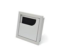 80 x 80 Aluminium Desk Cable Tidy Outlet Metal SQUARE CUBE GROMMET INSERT