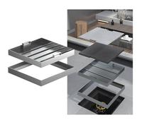 80 x 80 cm Stainless Steel Drain Cover & Frame Inground Septic Tank Lid Hidden Wastewater Basin Cover for Yard Driveway Sidewalk - Durable and Elegant Design