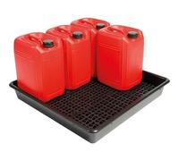 80 x 80cm Bunded Drum Tray with Removable Grid for Cans Small Drums and Containers Suitable for Racking Worktops Garages Workshops and Warehousing Spill Control