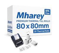 80 x 80mm Premium Thermal Till Rolls, Receipt Paper Rolls for Cash Register, EPOS Printer, POS Terminal, Credit Card Machine PDQ, for Epson, Citizen Printer.