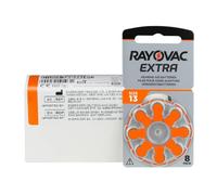 80 x RAYOVAC Extra Hearing Aid Batteries Type 13 - PR48 - Colour Code Orange - 1.45 Volt - Pack of 80 (10 x 8 Batteries)