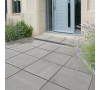 80 X Textured Concrete Paving Slabs 450X450mm Light Grey - Pack 16.2M²