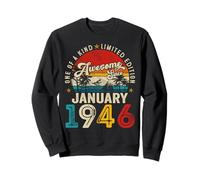 80 Year Old Awesome since January 1946 80th Birthday Men Dad Sweatshirt