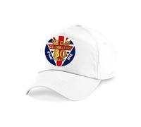 80 Years Celebration VE Day Cap - 80th Anniversary Victory in Europe Day Baseball Cap - WWII 1945-2025 Remembrance Unisex Baseball Hat (White)