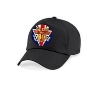 80 Years Celebration VE Day Cap - 80th Anniversary Victory in Europe Day Baseball Cap - WWII 1945-2025 Remembrance Unisex Baseball Hat (Black)