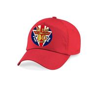 80 Years Celebration VE Day Cap - 80th Anniversary Victory in Europe Day Baseball Cap - WWII 1945-2025 Remembrance Unisex Baseball Hat (Bright Red)