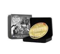 80 Years of Freedom Gold Luxe Super Size Coin WWII VE Day Limited Edition 2025