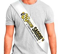 80 Years Old Sash - Wise 80 Year Old Birthday Headband | Time Makes Teachers - Fun and Elegant Headband - Birthday Gadget 80 Years - Original Gift for Men and Women - Party Accessory 80