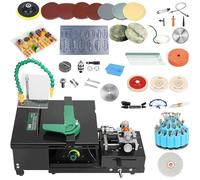 800-12000 R/min Gem Polishing Grinding Machine, 1950W Electric Polishing Machine, Multi-Functional 5-in-1 Cutting/Punching/Grinding/Engraving/Polishing, Table Saw for Jewelry Lapidary Cutting Rocks