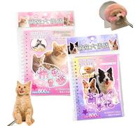 800+ Cute Pet Stickers, Happy Meow Star & Dogs Themed Cut-Off Sticker Book, 30 Sheets for Scrapbooking Crafts Glossy/Matte/Textured Stickers for Bookkeeping Enthusiasts (2styles)
