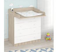 800 Kids Changing Dresser Elm-White (2 boxes) Shefa Line Multi 1 Pack