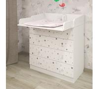 800 Kids Changing Dresser Starlight White (2 boxes) Shefa Line Multi 1 Pack