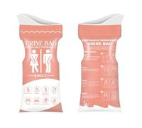 800 ML Disposable Bag Urine Bag Travel Urine Bag (Pink 12PCS)