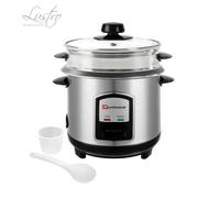 (800 ml) SQ Professional Lustro Stainless Steel Rice Cooker & Steamer