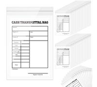 800 Pcs Bank Supplies Cash Transmittal Bags Deposit Bags Bank Bag Clear Plastic Money Pouch Security Bank Pocket for Bank Currency, Coin, Receipts, Checks, 6.7 x 11.4 Inches