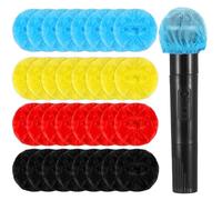 800 Pcs Disposable Microphone Hygiene Covers, Microphone Covers Colors, Non-woven Handheld Mic Windscreen for KTV, Karaoke and Stage Performances, 4 Colors