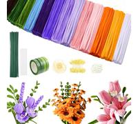 800 PCS Pipe Cleaners Craft, 13 Colors Chenille Stems, Pipe Cleaners Flowers Kit, Art and Craft Supplies