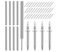 800 Pcs Skirting Board Nails, Double-Head Skirting Thread Seamless Nails, Double Headed No Trace Nails, Invisible Security Screws Skirting Line Nails for Wood Furniture Nails, with 8 Sleeve Tool