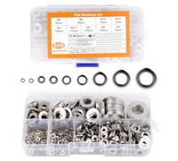 800 Pcs Stainless Steel Flat Washers for Screws, Metal Washer for Bolts, M2 M2.5 M3 M4 M5 M6 M8 M10 M12 Washers Assorted, Washer Hardware Assortment for Repair Home Construction