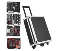 800 Pcs Tool Set, Portable Tool Kit, Heavy Duty Rolling Tool Box on Wheels | Mechanics Tool Chest & Socket Wrench Set, Portable Organizer Case for DIY, Car Repair