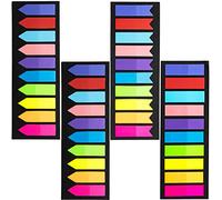 800 Pieces Colorful Page Markers Sticky Index Tabs, Waterproof Fluorescent Flag Tabs Colored Sticky Notes for Books Page Bookmarks, Remove Cleanly (10 Colors)