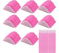 800 Pieces Micro Applicator Brush, Micro Brushes, Eyelash Extension Brush for Eyelash Extension Make-Up, Dental and Oral (Dark Pink)