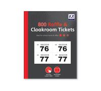 Design Group 800 Raffle & Cloakroom Tickets Book Perforated Security Coded Numbered 1-800
