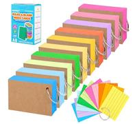 800 Sheets Colored Index Cards with Rings - A8 Size Double-Sided Ruled&Blank Index Cards Lined Note Cards for School Office Supplies, 150GSM, 8 Colors PAP06A8MX1