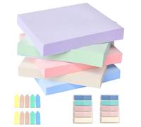 800 Sheets Sticky Notes Post It Notes Self-Stick Note Pads Adhesive Removable Notes Sticky Notes Set for Students, Reading, Learning, School and Office Annotating - 3 Types