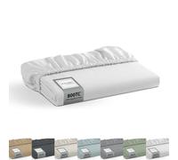 800 TC King Size 100% Egyptian Cotton Fitted Sheet Soft Sateen Weave Deep Pocket Fits Mattress up to 16" Luxury Hotel Quality Bedding Washable Fitted Bottom Sheet 80 Inches x 78 Inches White Solid