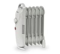 800 Watt Mini Oil Filled Radiator - 6 Fins Portable Electric Heater, Electric Radiator, Oil Filled Radiators Free Standing with Thermostat Control Dial, Compact Heater for Home, Office & Bedroom