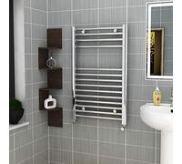 800 x 600 mm Straight Heated Towel Rail Chrome Bathroom Ladder Radiator