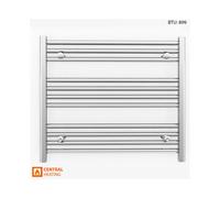 (800 x 600mm (BTU: 899)) Chrome Bathroom Designer Straight Towel Radiator