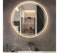 800 x 800mm Led Lighted Bathroom Wall Mirror with Dimming Anti-fog