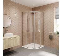 800 x 800mm Quadrant Shower Enclosure Frameless Walk in 8mm Glass Premium Tray with Waste